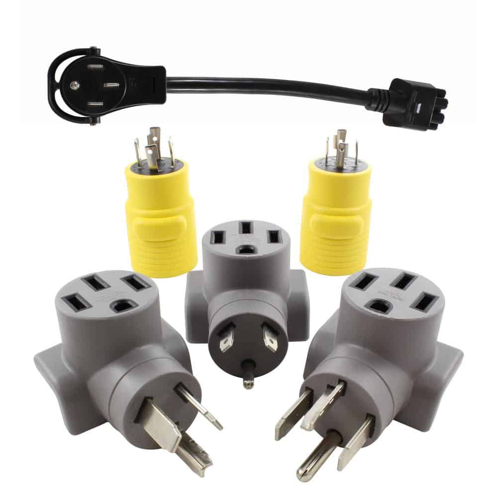 various adapters including ones that can be used for tesla campground charging