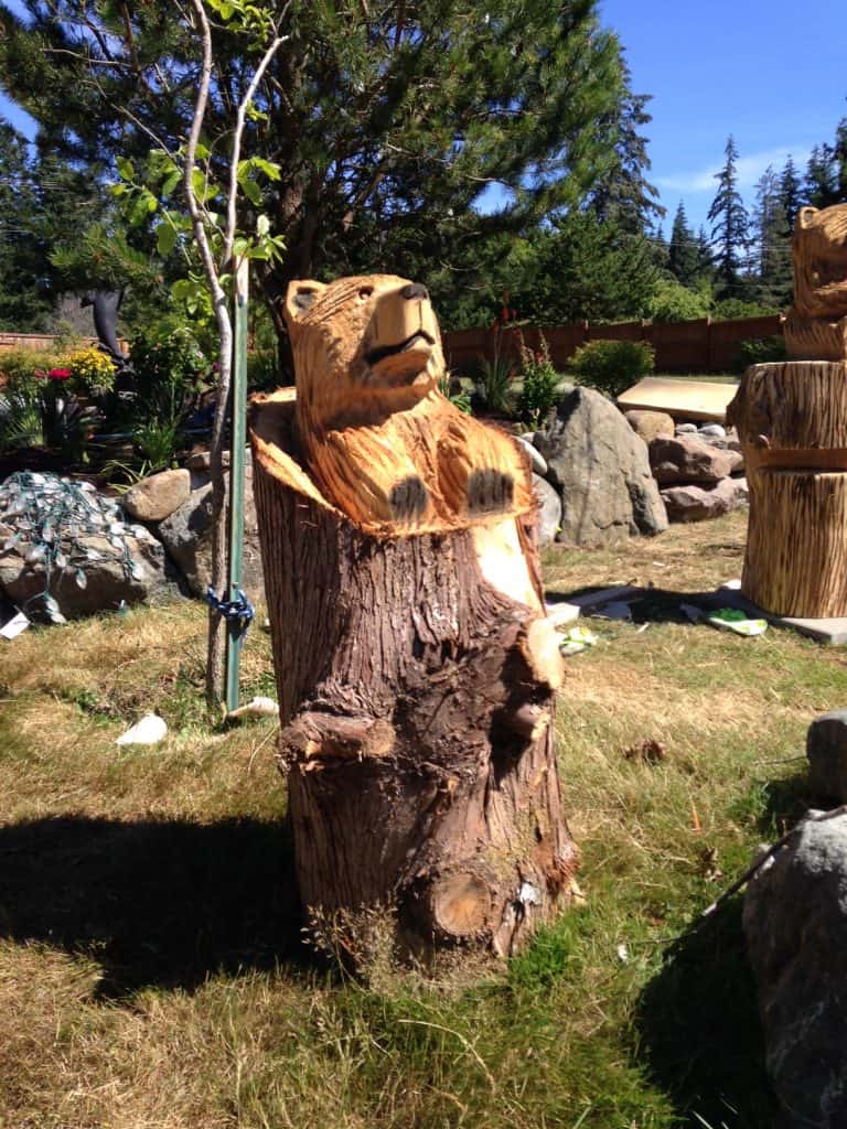 bear bench carving