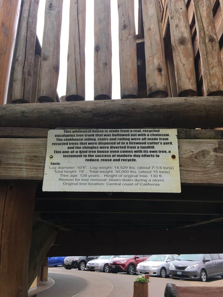 treehouse informational plaque