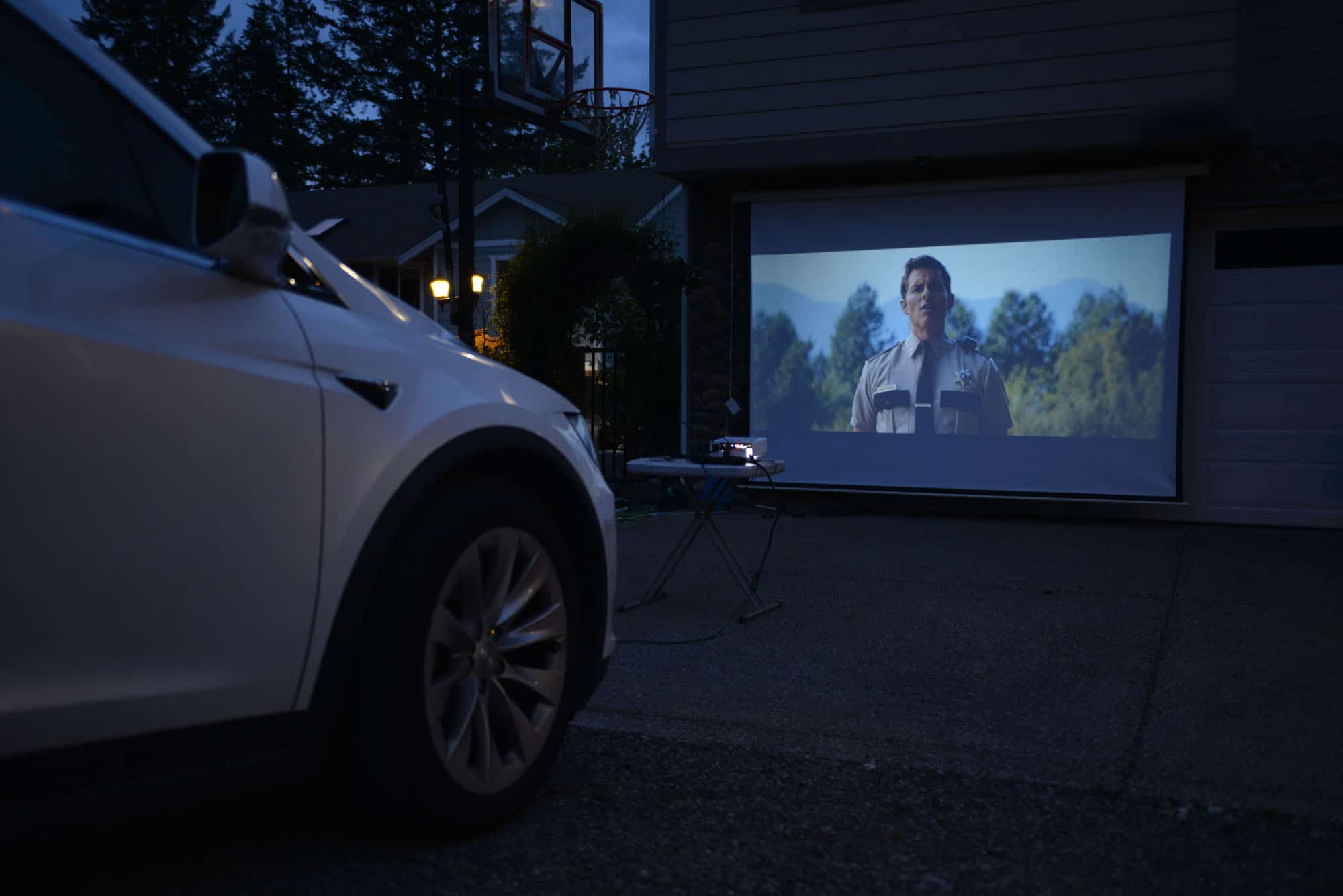 tesla home drive-in theater