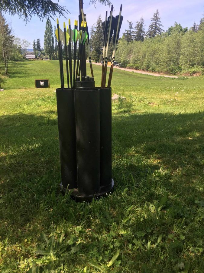 backyard archery arrow holder