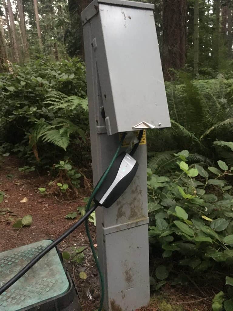 Tesla UMC campground charging with NEMA 14-50