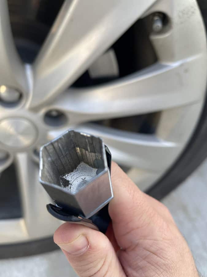 tesla lug nut cap cover removal