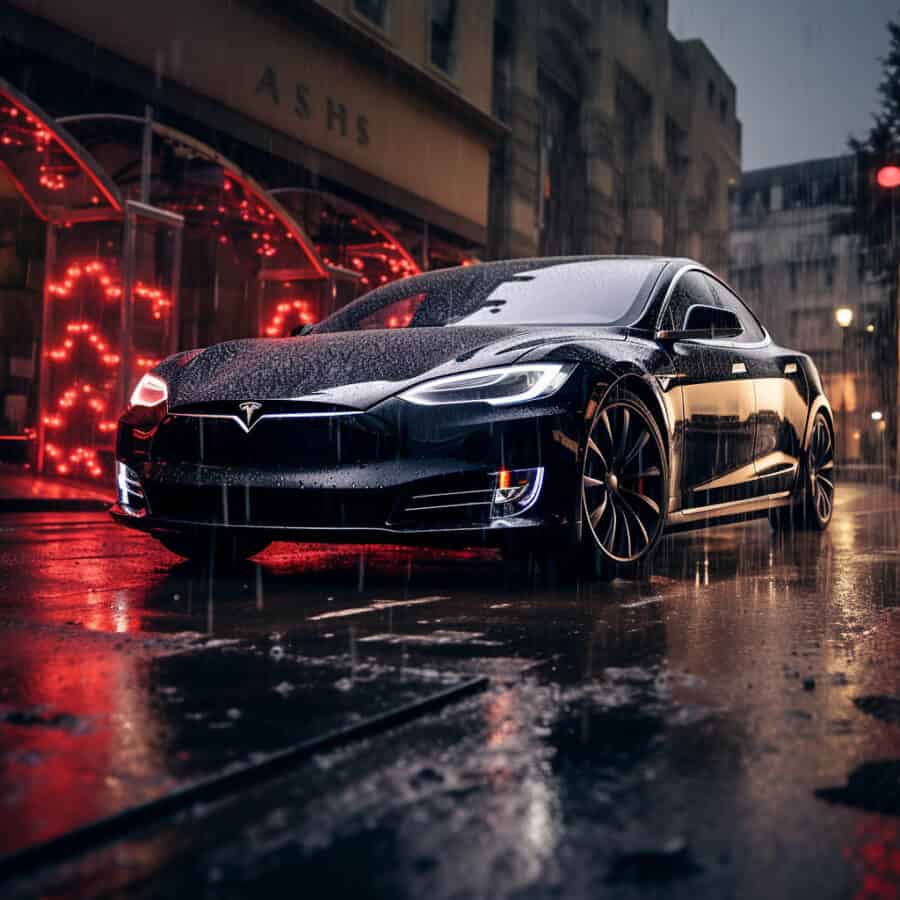 How to safely charge your tesla when it's raining or wet.