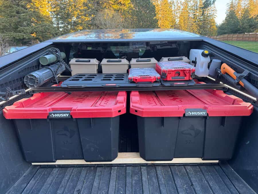 Creating a Custom Cybertruck Vault Shelf with 3D-Printed Brackets and Milwaukee Packout Wall Mounts