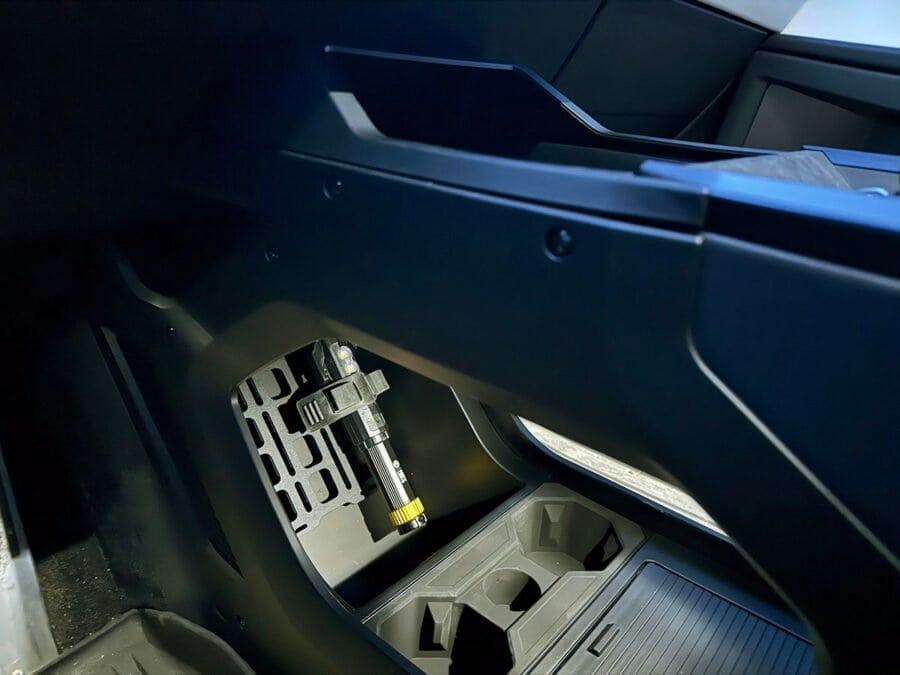 Cybertruck Integrated Central Control Storage Box Installation & Review (TesStudio / CyberGearCo)