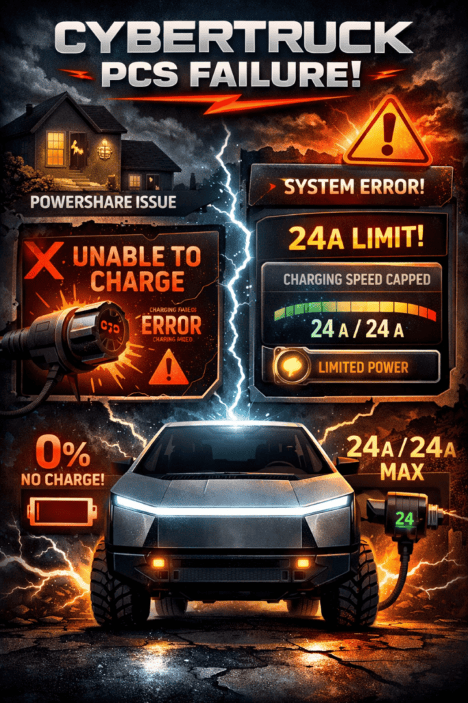 tesla cybertruck pcs2 error