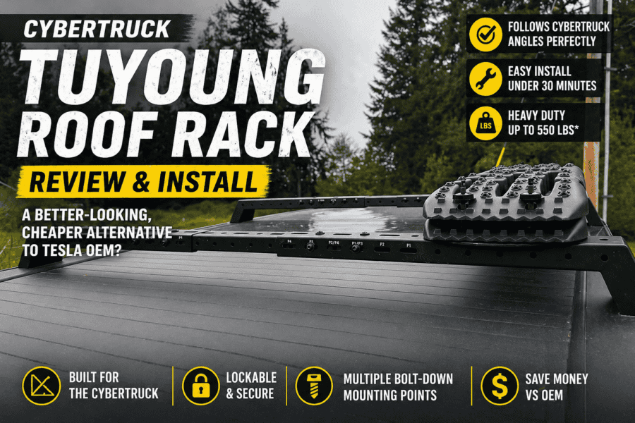 tuyoung cybertruck aftermarket roof rack cross bar